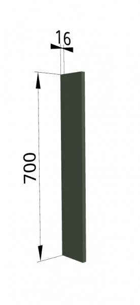 Панель торцевая ПТ 400 Квадро (для шкафа торцевого верхнего) Оливково-зеленый в Боготоле - bogotol.mebel54.com | фото