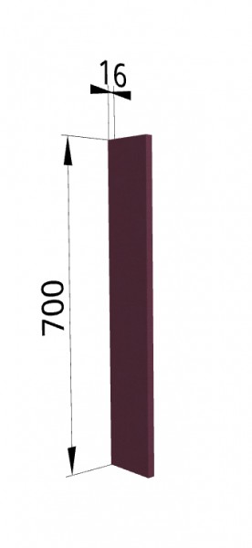 Панель торцевая ПТ 400 Квадро (для шкафа торцевого верхнего) Виноград в Боготоле - bogotol.mebel54.com | фото