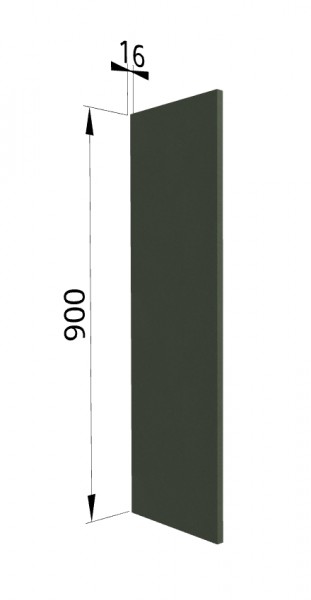 Панель торцевая ВП Квадро (для шкафа верхнего высокого) Оливково-зеленый в Боготоле - bogotol.mebel54.com | фото
