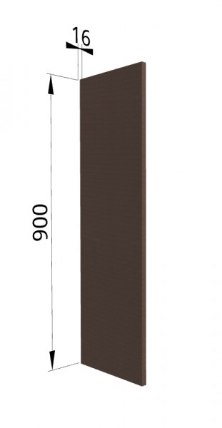 Панель торцевая ВП Квадро (для шкафа верхнего высокого) Шоколад кожа в Боготоле - bogotol.mebel54.com | фото