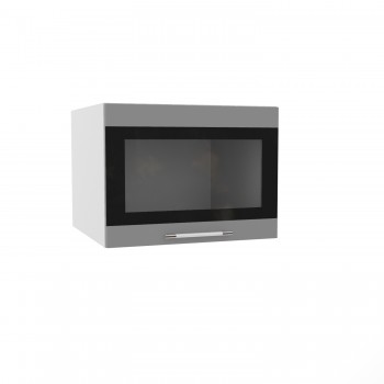 Ройс ГВПГСФ 600 Шкаф верхний горизонтальный (Черника софт/корпус Серый) в Боготоле - bogotol.mebel54.com | фото