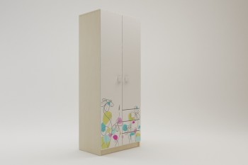 Шкаф 2-х створчатый с ящиками Флёр (Белый/корпус Клен) в Боготоле - bogotol.mebel54.com | фото