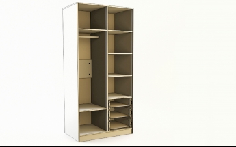 Шкаф 2-х створчатый с ящиками Грэйси (Розовый/Серый/корпус Клен) в Боготоле - bogotol.mebel54.com | фото