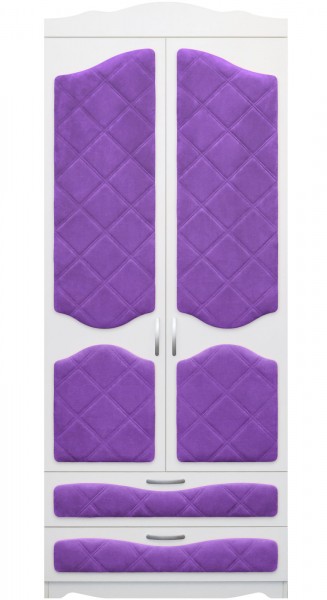 Шкаф 2-х створчатый с ящиками серии Иллюзия 32 Фиолетовый в Боготоле - bogotol.mebel54.com | фото
