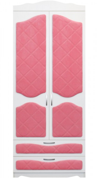 Шкаф 2-х створчатый с ящиками серии Иллюзия 89 Розовый в Боготоле - bogotol.mebel54.com | фото