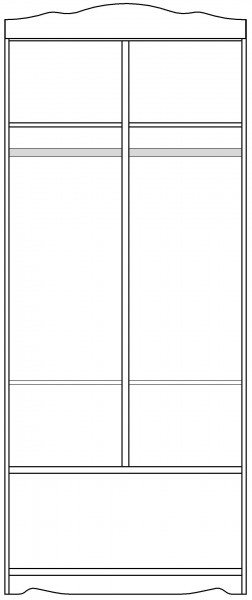 Шкаф 2-х створчатый серии Иллюзия 33 Сиреневый в Боготоле - bogotol.mebel54.com | фото