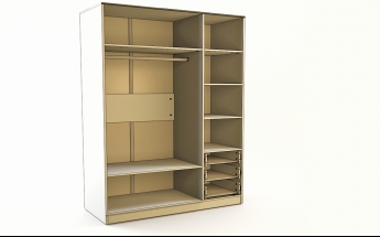 Шкаф 3-х створчатый с ящиками Флёр (Белый/корпус Выбеленное дерево) в Боготоле - bogotol.mebel54.com | фото