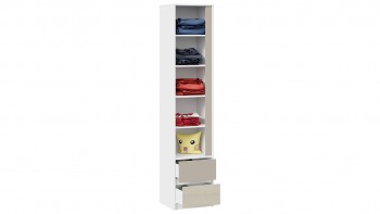 Шкаф для белья комбинированный «Сканди» Дуб Гарден/Белый/Глиняный серый в Боготоле - bogotol.mebel54.com | фото