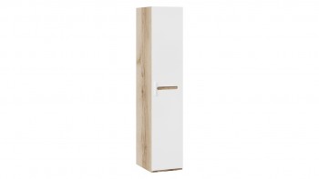 Шкаф для белья с 1-ой дверью «Фьюжн» Дуб Делано/Белый глянец в Боготоле - bogotol.mebel54.com | фото