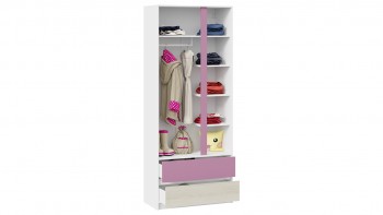 Шкаф для одежды комбинированный «Сканди» Дуб Гарден/Белый/Лиловый в Боготоле - bogotol.mebel54.com | фото