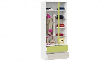 Шкаф для одежды комбинированный «Сканди» Дуб Гарден/Белый/Зеленый в Боготоле - bogotol.mebel54.com | фото