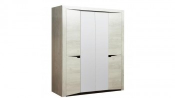 Шкаф для одежды "Лючия" (4-х дв.) (венге / белый) в Боготоле - bogotol.mebel54.com | фото
