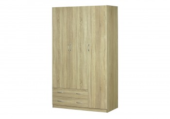 Шкаф для платья и белья 3-х дверный без зеркала Дуб Сонома в Боготоле - bogotol.mebel54.com | фото