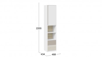 Шкаф комбинированный «Сканди» Дуб Гарден/Белый/Глиняный серый в Боготоле - bogotol.mebel54.com | фото