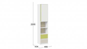 Шкаф комбинированный «Сканди» Дуб Гарден/Белый/Зеленый в Боготоле - bogotol.mebel54.com | фото