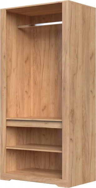 Шкаф распашной ШР-2 Римини (Дуб Крафт Золотой/Металл Бруклин) в Боготоле - bogotol.mebel54.com | фото