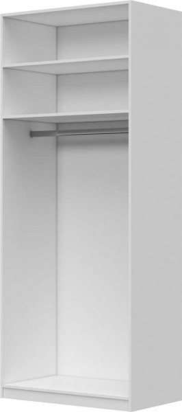Шкаф ШР-2 без зеркал, Вива (Белый/Белый глянец/Платина) в Боготоле - bogotol.mebel54.com | фото