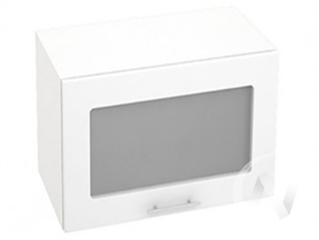 Шкаф со стеклом Валерия-М ШВГС-609 (Белый глянец/Белый/верхний/горизонтальный/высокий) в Боготоле - bogotol.mebel54.com | фото