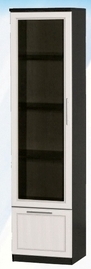 Шкаф средний с ящиком и стеклодверью ДЛЯ ГОСТИНОЙ ШСЯС-450 Венге/Дуб выбеленный в Боготоле - bogotol.mebel54.com | фото