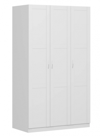 Шкаф трехдверный Пегас сборный белый в Боготоле - bogotol.mebel54.com | фото