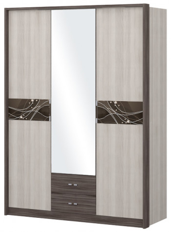 Шкаф трехстворчаты с зеркалом Шк68.1 Николь в Боготоле - bogotol.mebel54.com | фото