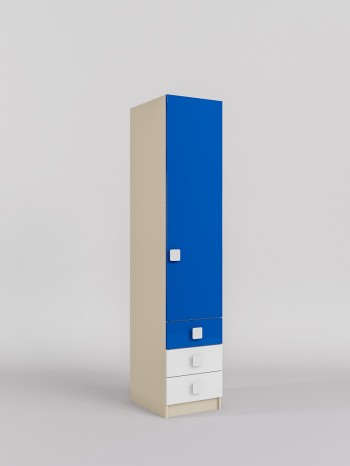 Шкаф угловой (секция с ящиками) Скай люкс (Синий/Белый/корпус Клен) в Боготоле - bogotol.mebel54.com | фото