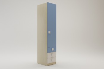 Шкаф угловой (секция с ящиками) Скай (Синий/Белый/корпус Клен) в Боготоле - bogotol.mebel54.com | фото