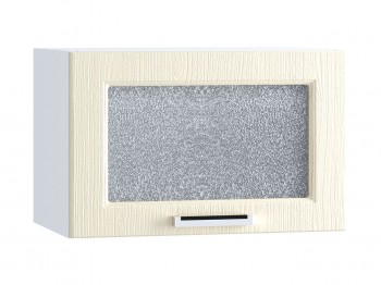 Шкаф верхний горизонтальный со стеклом 500, ШВГС 500 (Клен кремовый/корпус белый) в Боготоле - bogotol.mebel54.com | фото