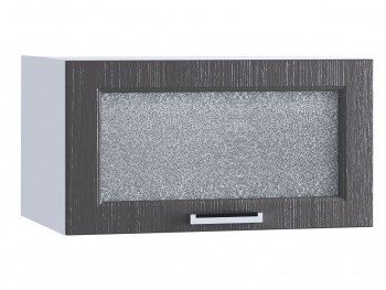 Шкаф верхний горизонтальный со стеклом 610, ШВГС 610 (Клен серый/корпус белый) в Боготоле - bogotol.mebel54.com | фото