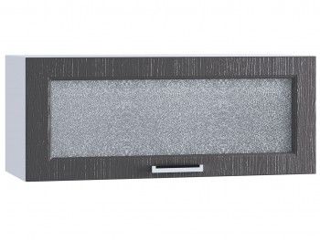 Шкаф верхний горизонтальный со стеклом 800, ШВГС 800 (Клен серый/корпус белый) в Боготоле - bogotol.mebel54.com | фото