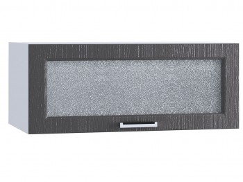 Шкаф верхний горизонтальный со стеклом 810, ШВГС 810 (Клен серый/корпус белый) в Боготоле - bogotol.mebel54.com | фото