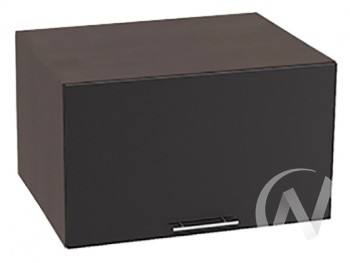 Шкаф верхний Валерия-М ШВГ-610 (Черный металлик/Венге/горизонтальный/глубокий) в Боготоле - bogotol.mebel54.com | фото