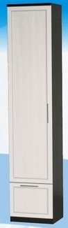 Шкаф высокий с ящиком ДЛЯ ГОСТИНОЙ ШВЯ-450 Венге/Дуб выбеленный в Боготоле - bogotol.mebel54.com | фото