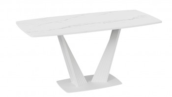 Стол раздвижной «Фабио» Тип 1 (Белый мрамор матовый) в Боготоле - bogotol.mebel54.com | фото