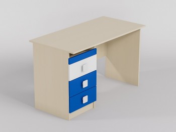 Стол (прямая столешница) Скай люкс (Синий/Белый/корпус Клен) в Боготоле - bogotol.mebel54.com | фото