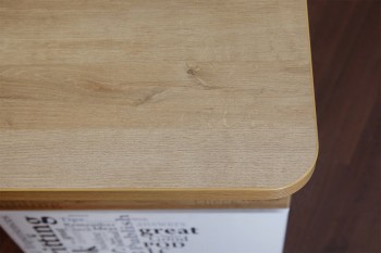 Стол угловой с ящиками «Оксфорд» (Ривьера/Белый с рисунком) в Боготоле - bogotol.mebel54.com | фото