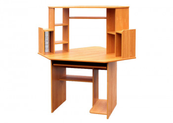 Угловой компьютерный стол (Вишня Оксфорд) в Боготоле - bogotol.mebel54.com | фото