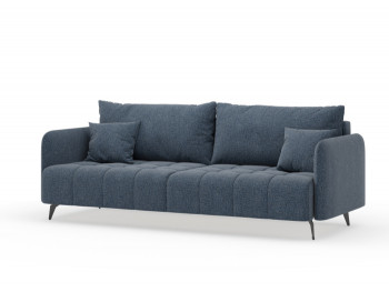 Валериан диван трёхместный прямой Синий, ткань RICO FLEX 101 в Боготоле - bogotol.mebel54.com | фото