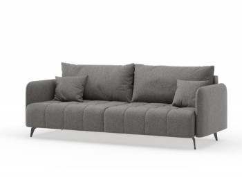 Валериан диван трёхместный прямой Стальной, ткань RICO FLEX 9292 в Боготоле - bogotol.mebel54.com | фото