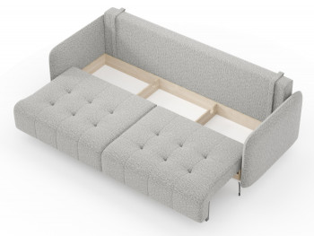 Валериан диван трёхместный прямой Светло-серый, ткань RICO FLEX 108 в Боготоле - bogotol.mebel54.com | фото