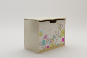 Ящик для игрушек Флёр (Белый/корпус Клен) в Боготоле - bogotol.mebel54.com | фото