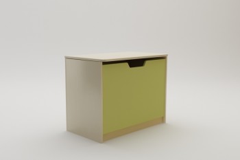 Ящик для игрушек Смайли (Зеленый/корпус Клен) в Боготоле - bogotol.mebel54.com | фото