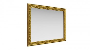 Зеркало навесное "Айрум"/(дуб кальяри / профиль: золото с орнаментом) в Боготоле - bogotol.mebel54.com | фото